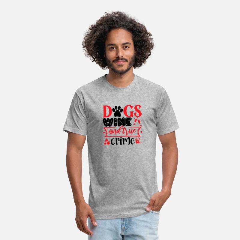 Dogs wine and true crime Men's Hooded Sweatshirt