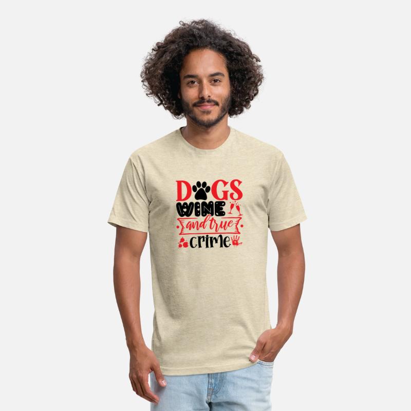 Dogs wine and true crime Men's Hooded Sweatshirt