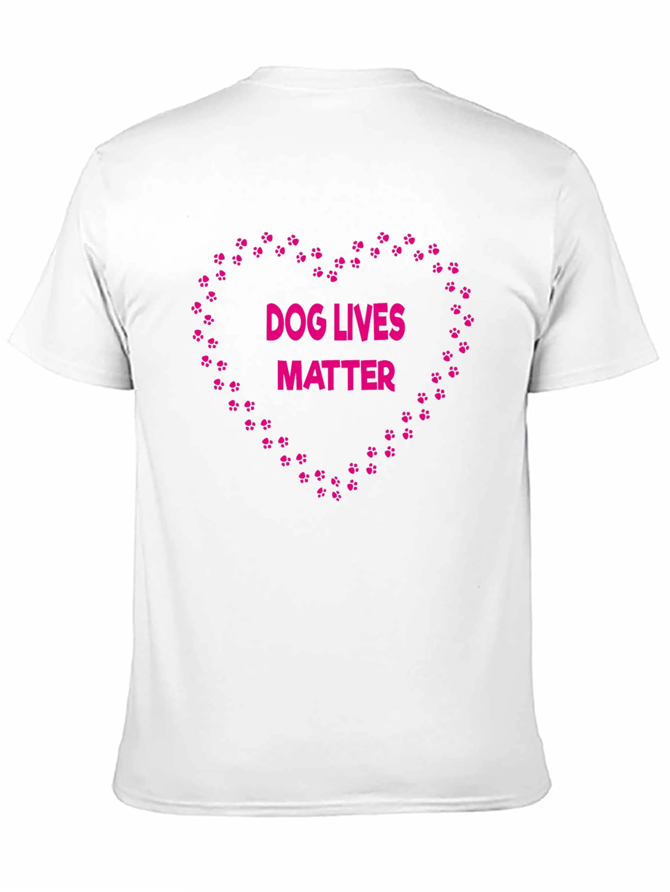 Dog Lives Matter Paw Print Heart Graphic Tee
