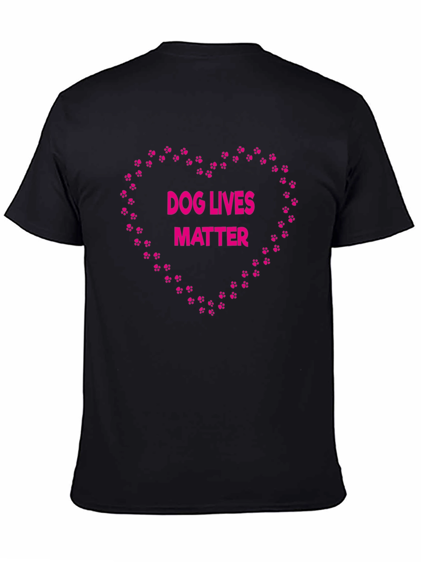 Dog Lives Matter Paw Print Heart Graphic Tee