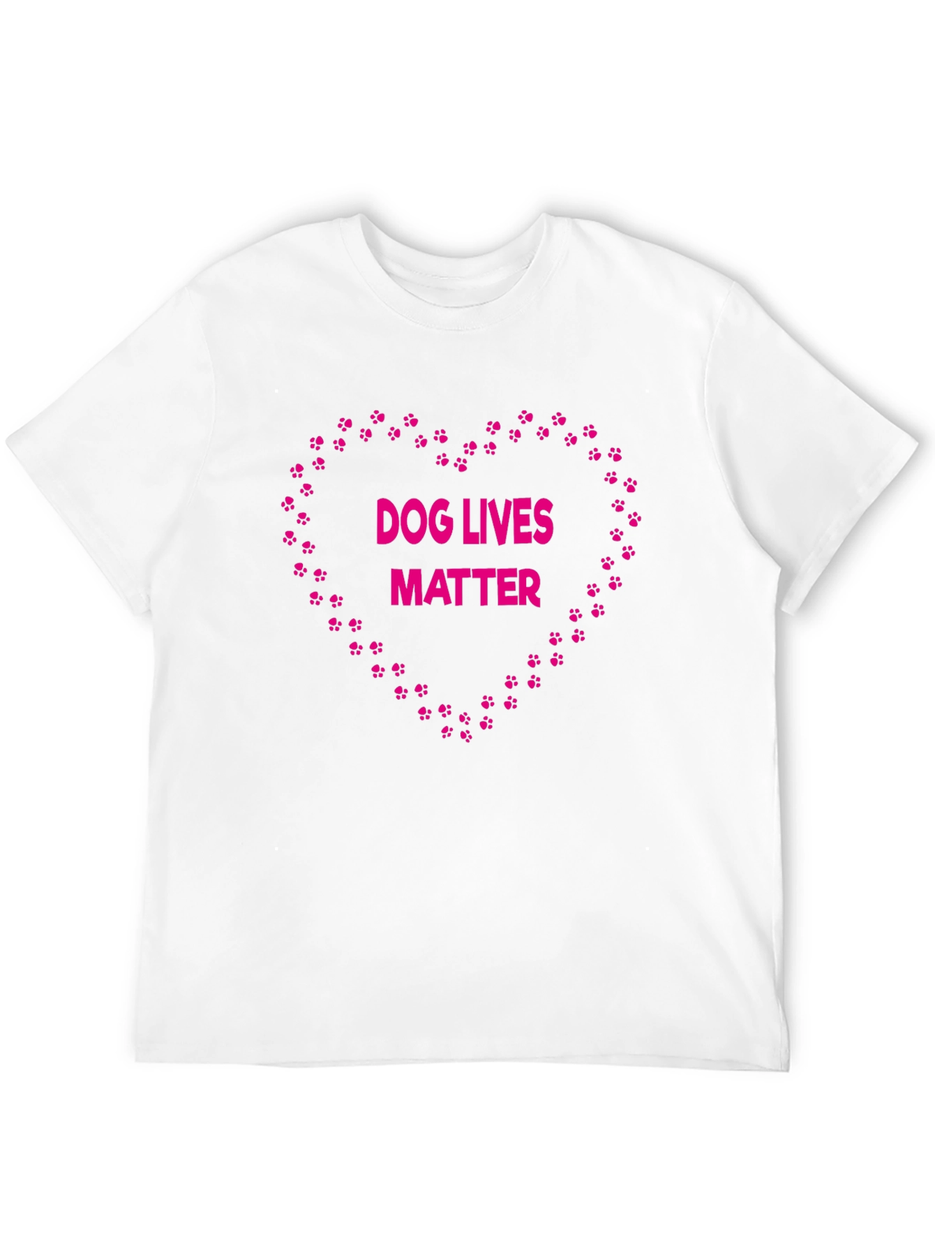 Dog Lives Matter Paw Print Heart Graphic Tee