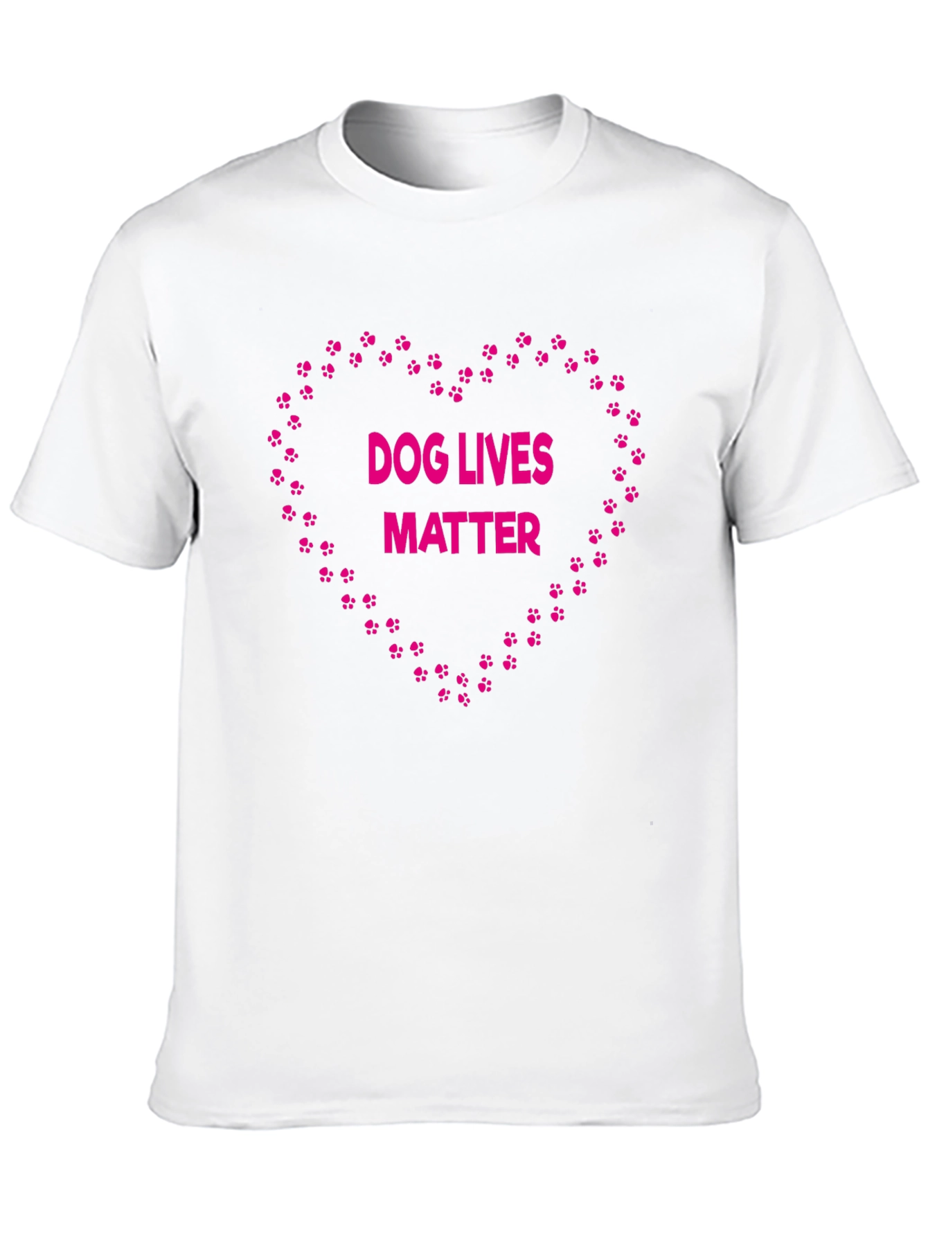 Dog Lives Matter Paw Print Heart Graphic Tee