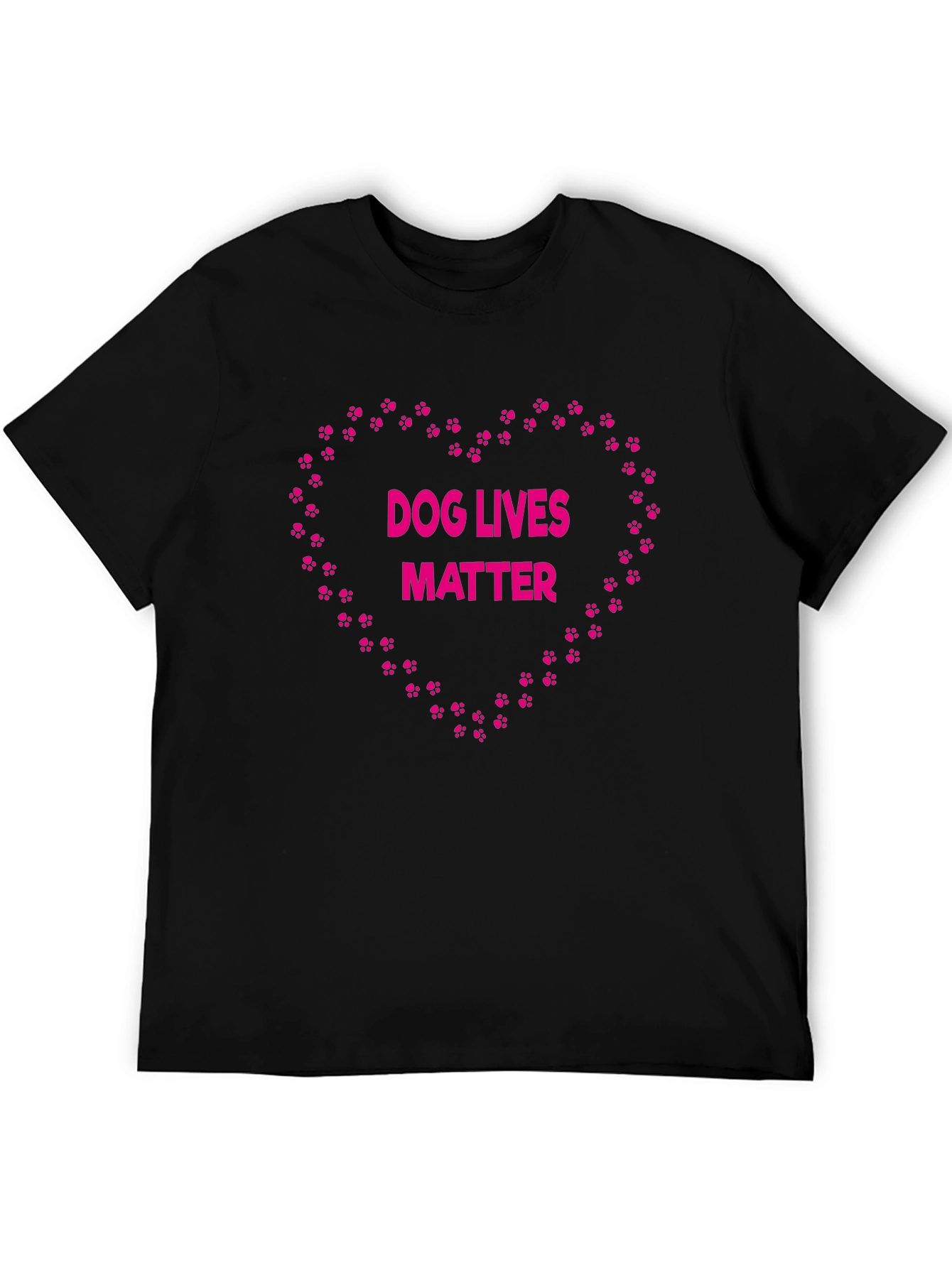 Dog Lives Matter Paw Print Heart Graphic Tee