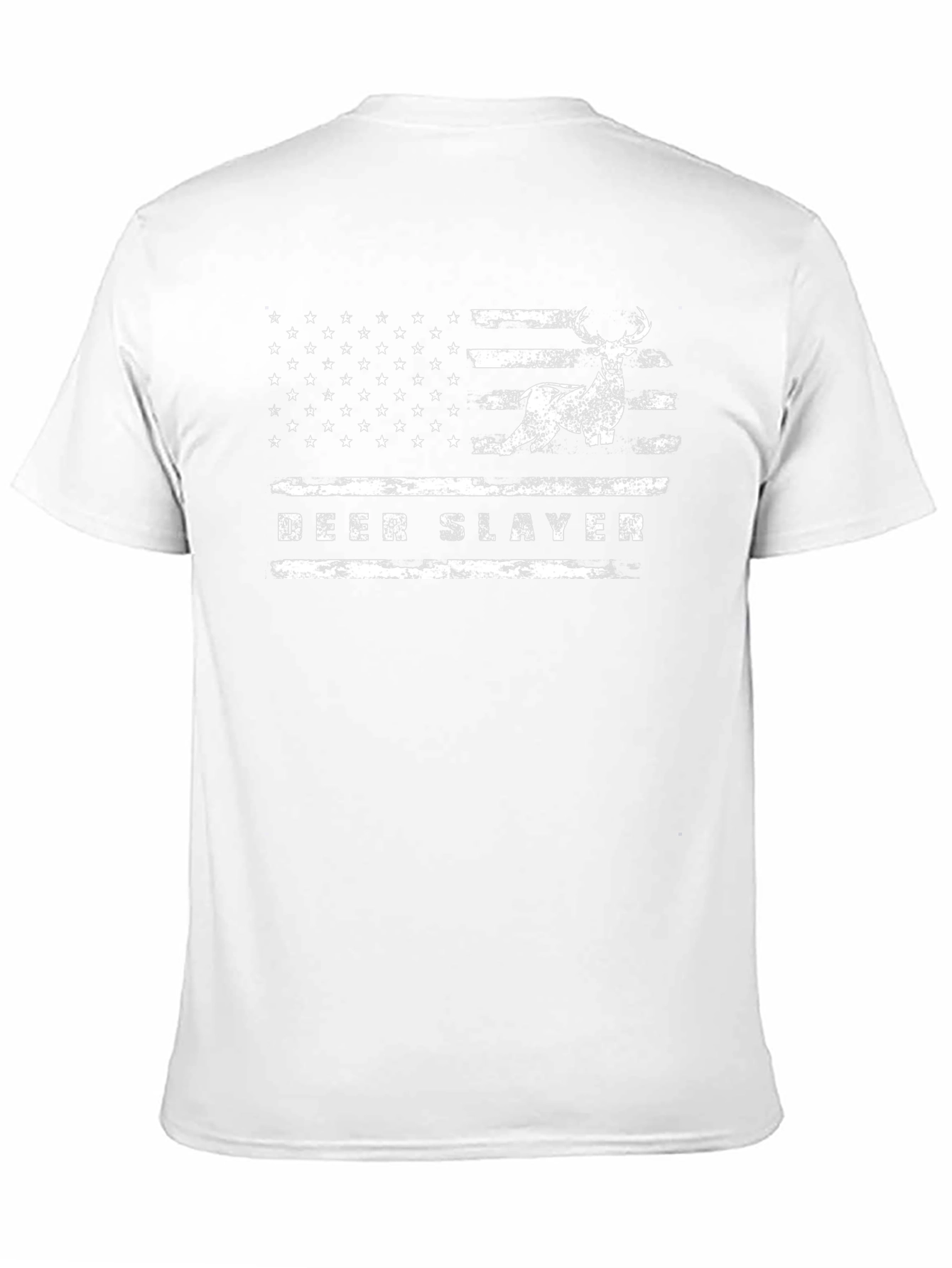 Deer Slayer American Flag Graphic T-Shirt