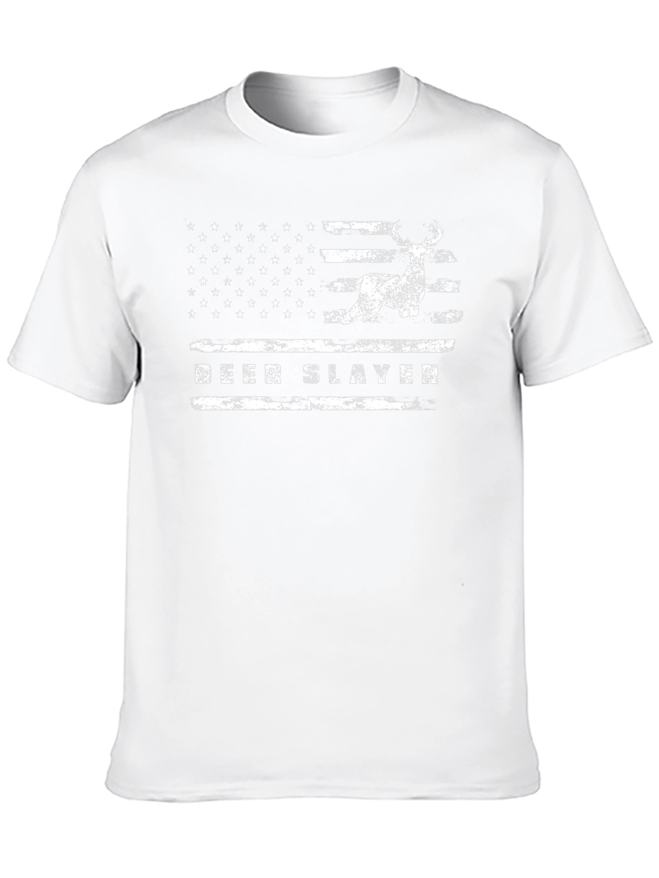 Deer Slayer American Flag Graphic T-Shirt