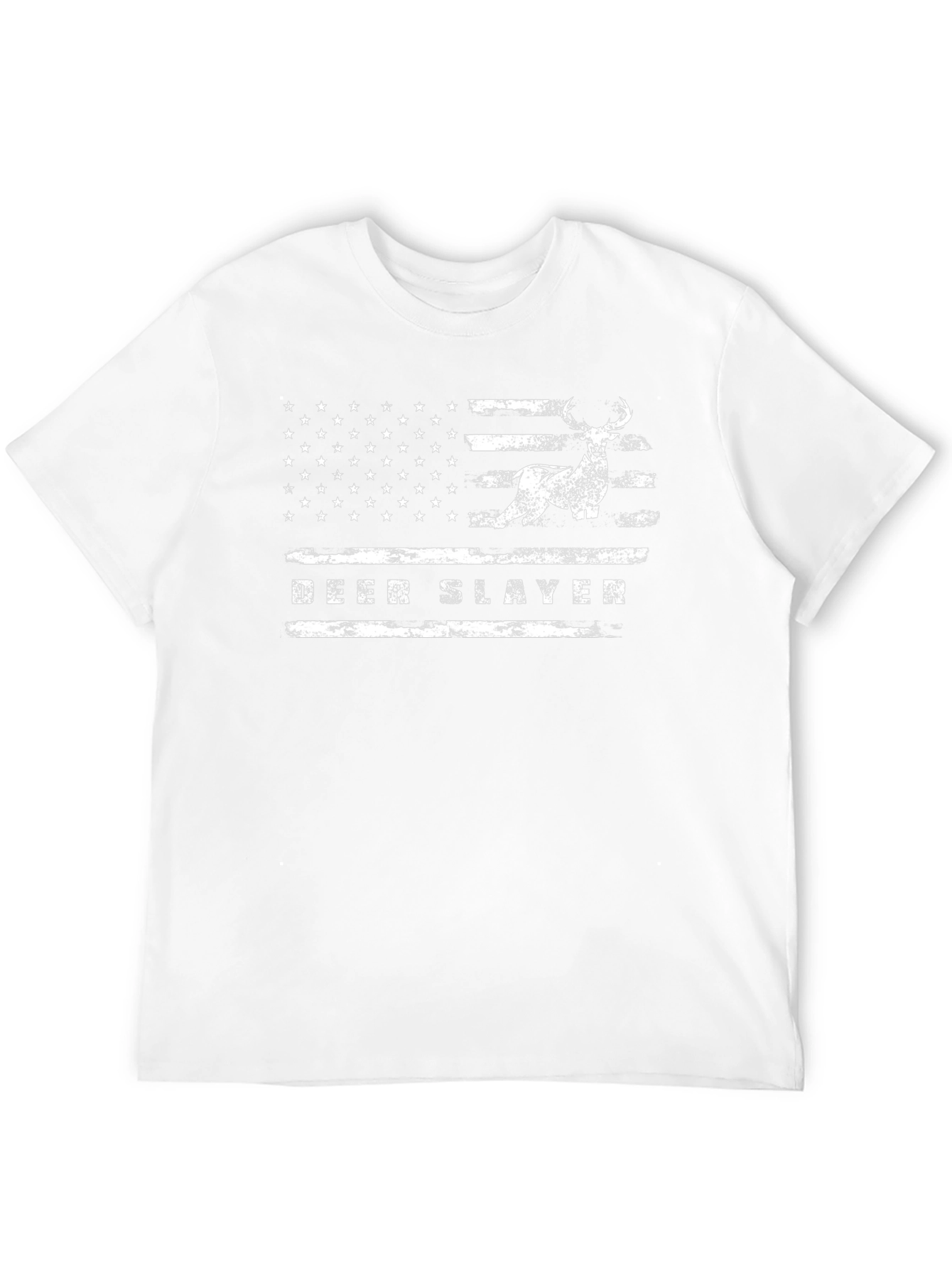 Deer Slayer American Flag Graphic T-Shirt