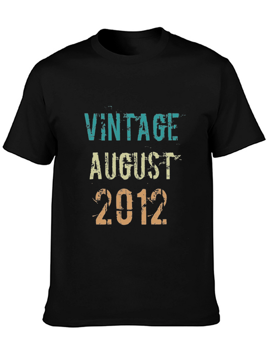 Vintage August 2012 T-Shirt - Birthday Gift