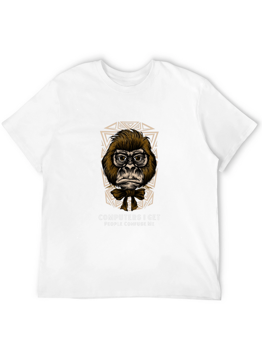 Funny Gorilla Geek T-Shirt - Computers vs People Tee