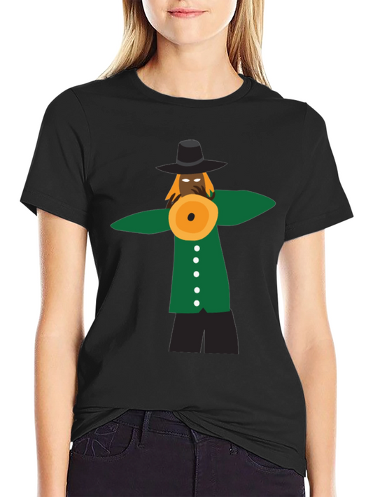Funny Thanksgiving Pilgrim Dab Black T-Shirt