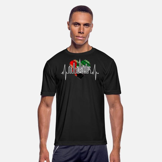 Dubai Skyline Heartbeat Burj Khalifa Love UAE Flag