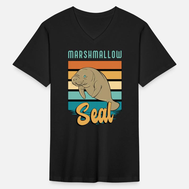 Dugong Marshmallow Seal Retro Loves Marine Animals