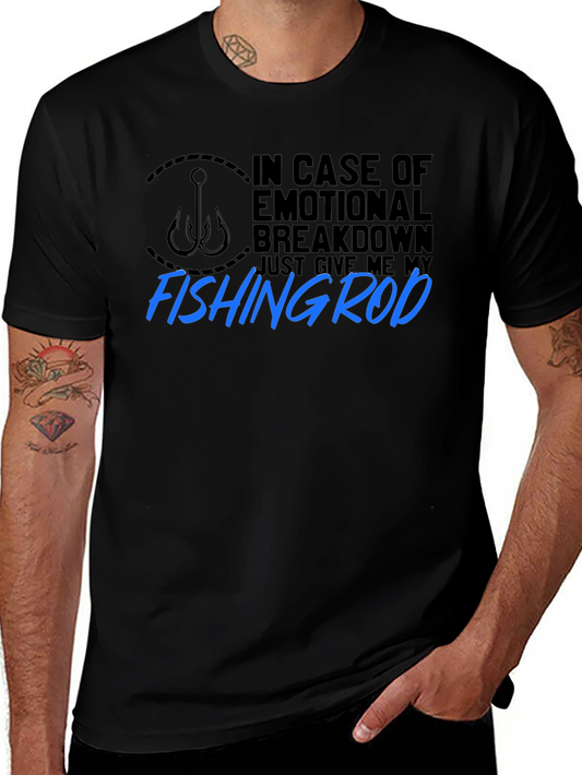 Fishing Rod Emotional Support T-Shirt