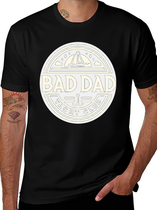 Bad Dad Yacht Club Black T-Shirt