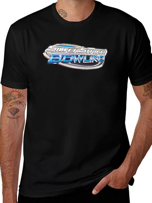 Silver Strike Bowling Graphic Black T-Shirt