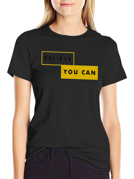 Believe You Can Graphic Tee - Black