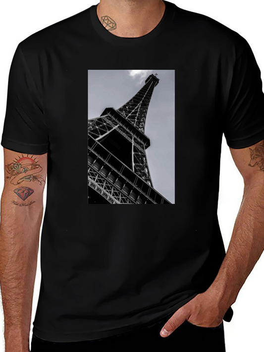 Eiffel Tower Graphic Tee - Black