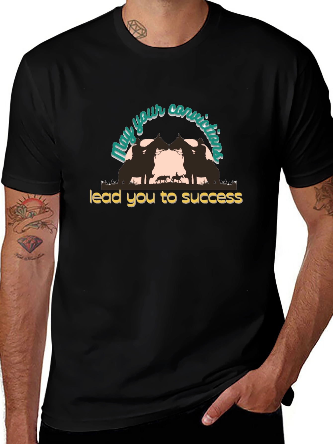Conviction Leads to Success Black T-Shirt