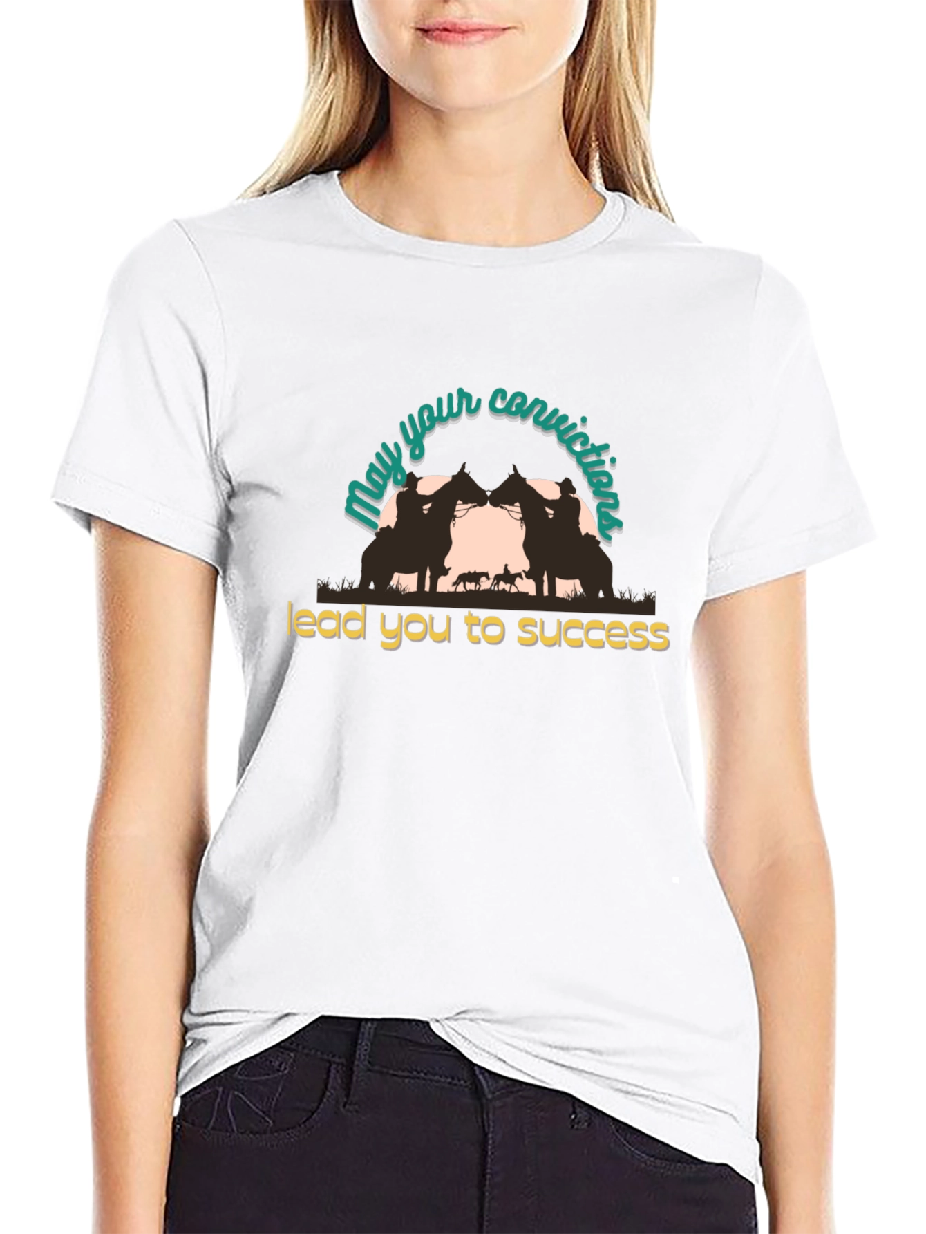 Conviction Leads to Success Black T-Shirt