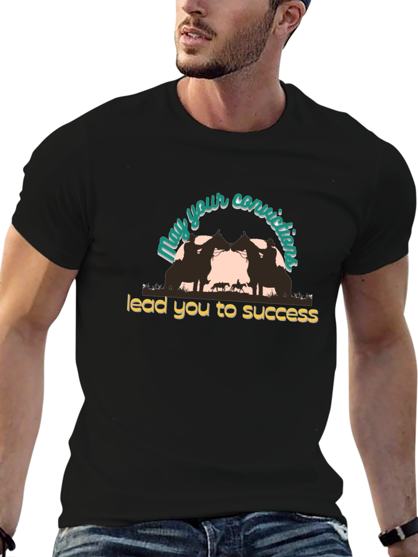 Conviction Leads to Success Black T-Shirt