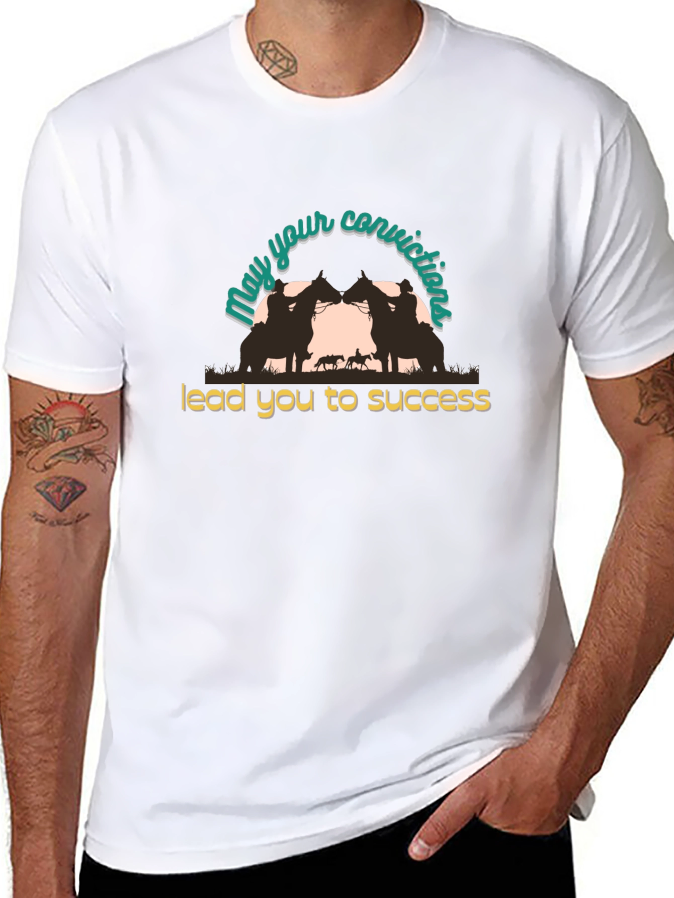 Conviction Leads to Success Black T-Shirt