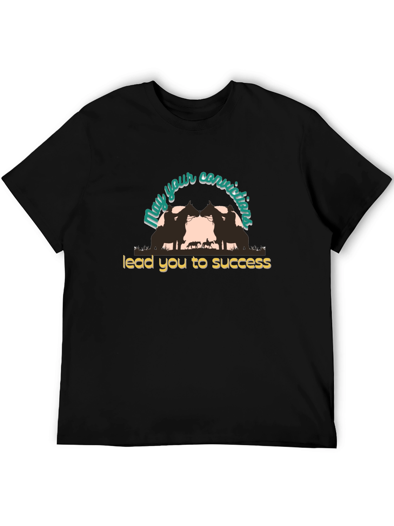 Conviction Leads to Success Black T-Shirt