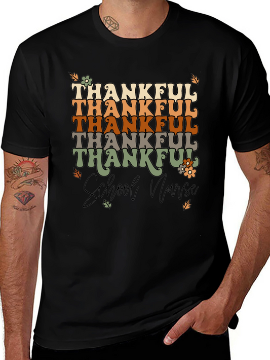 Thankful School Nurse Thanksgiving T-Shirt