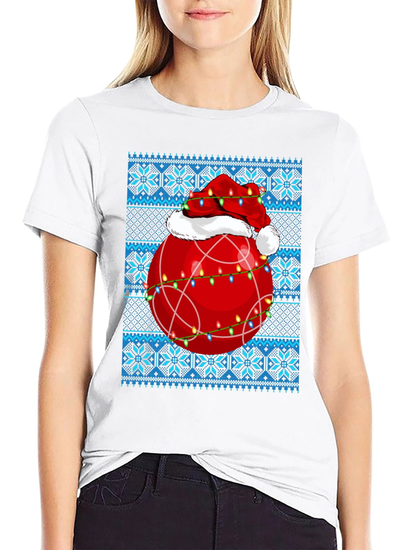 Christmas Ball Santa Hat T-Shirt