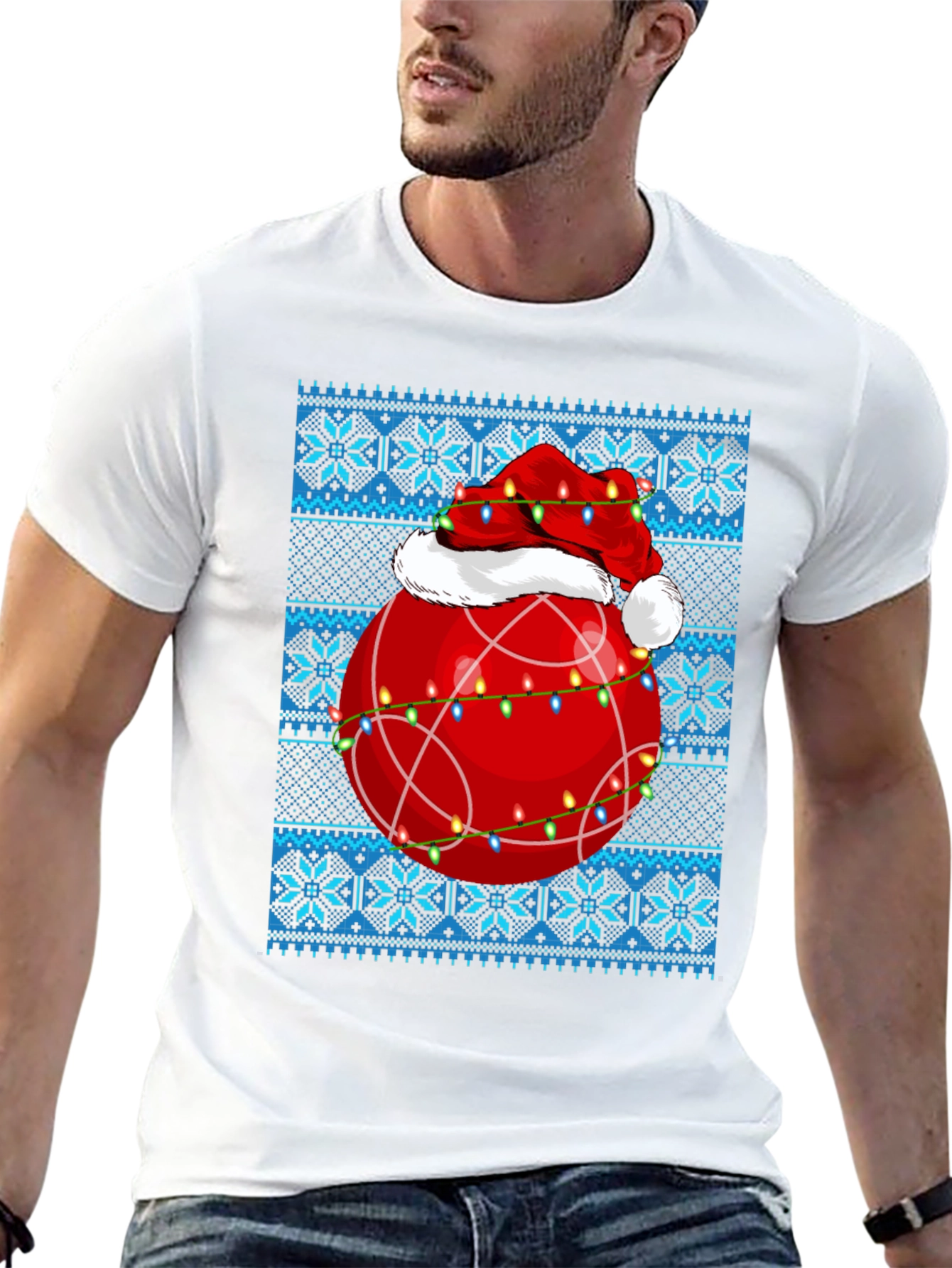 Christmas Ball Santa Hat T-Shirt