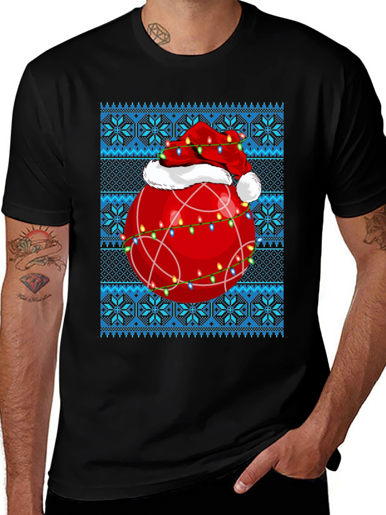 Christmas Ball Santa Hat T-Shirt