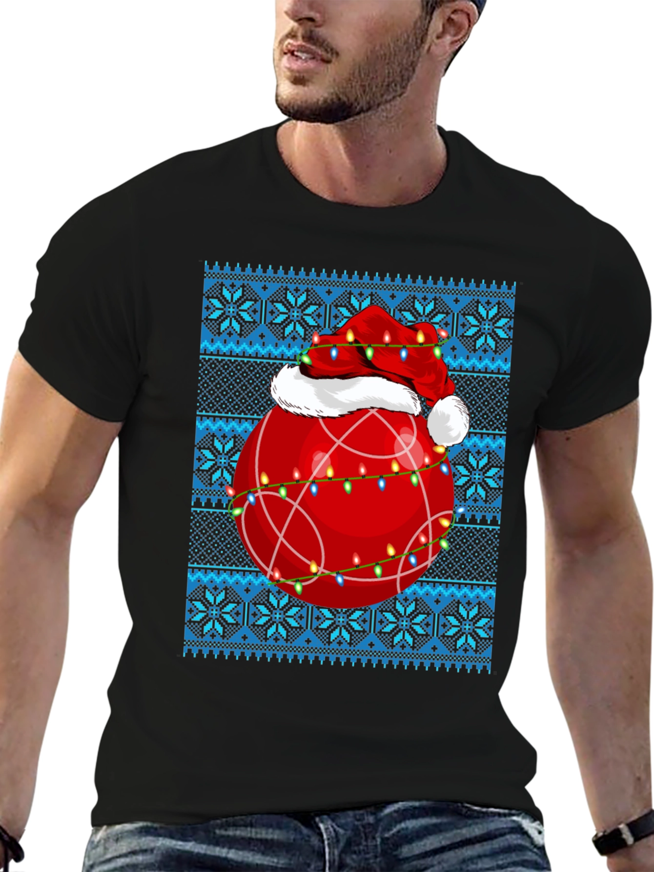 Christmas Ball Santa Hat T-Shirt