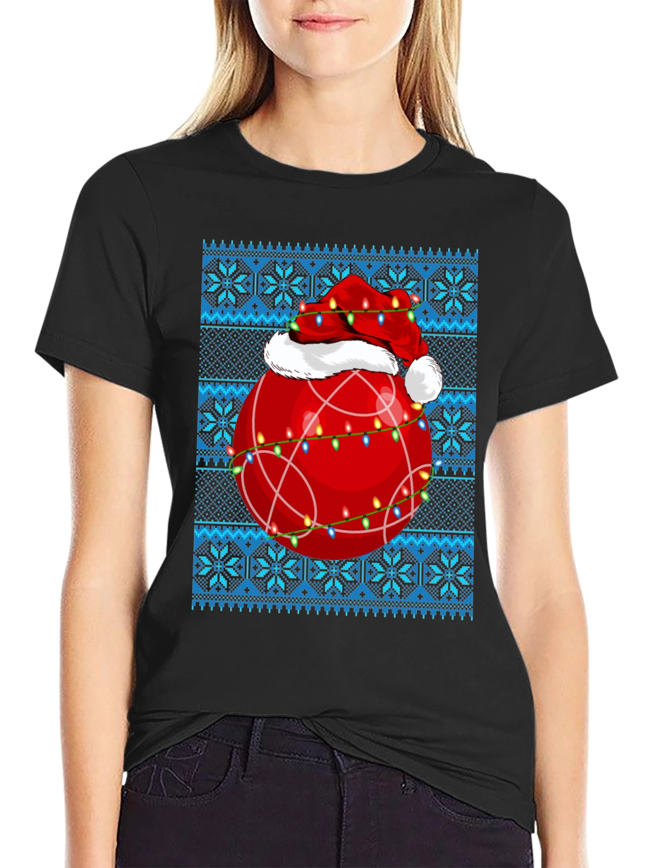 Christmas Ball Santa Hat T-Shirt