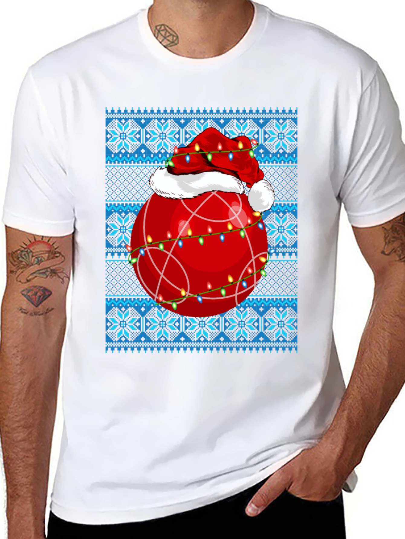 Christmas Ball Santa Hat T-Shirt