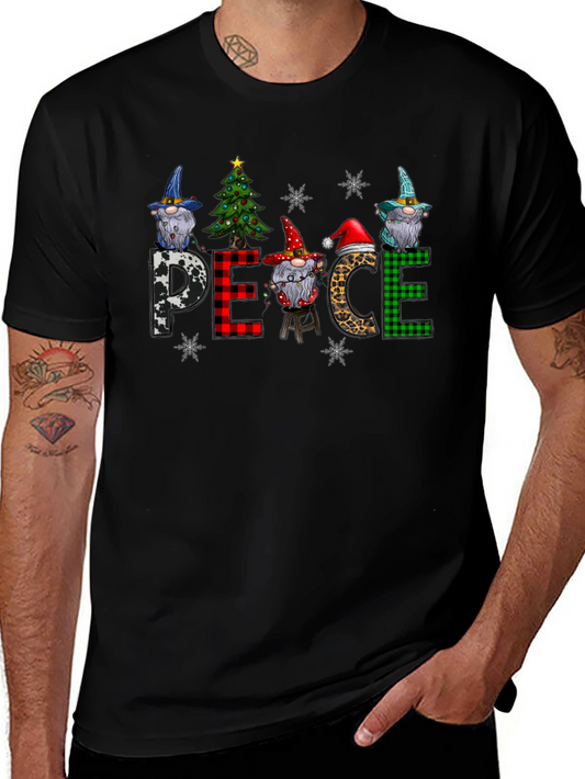 Peace Christmas Gnome T-Shirt Holiday Tee