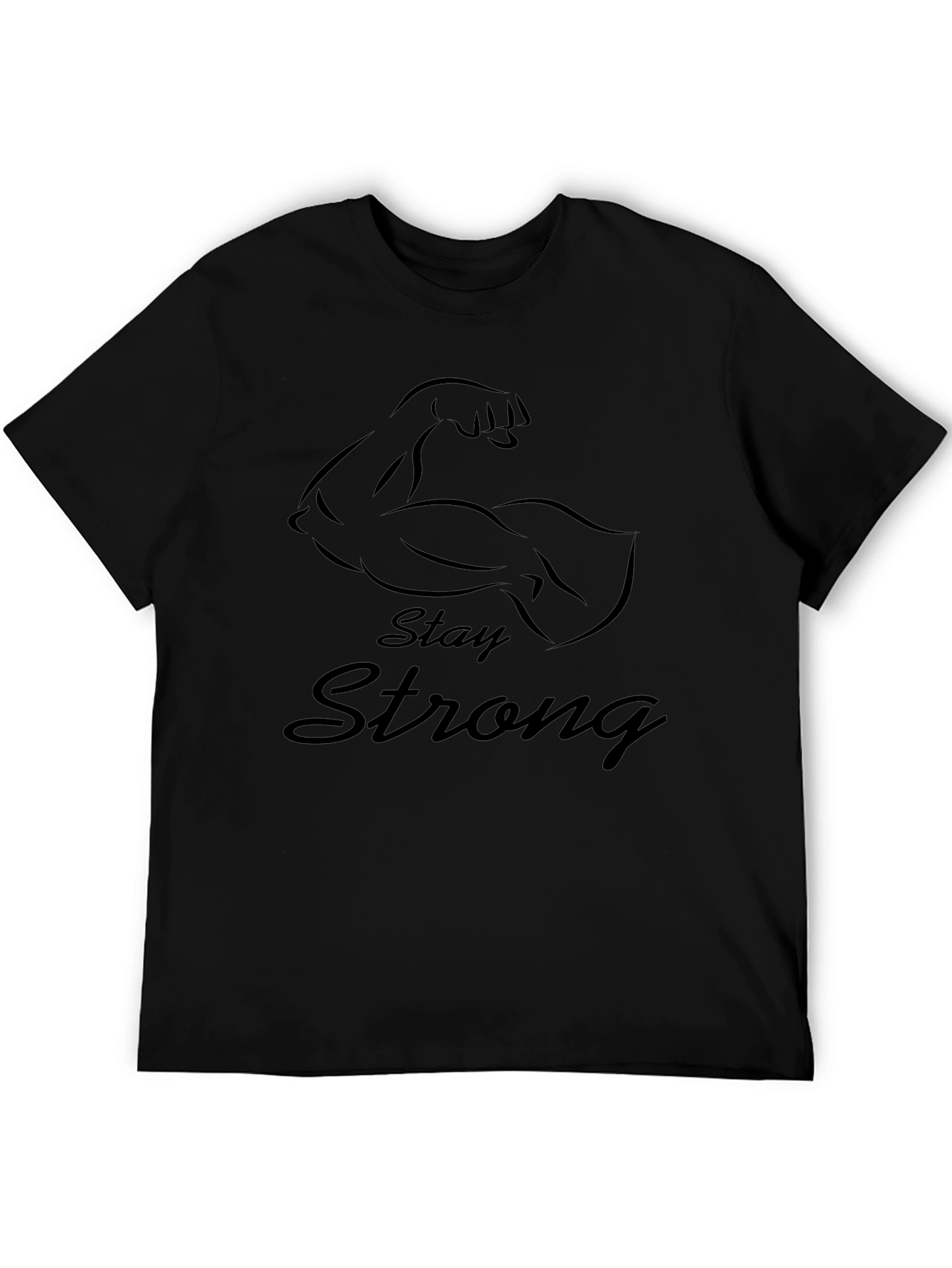 Stay Strong Graphic Tee - Mens Black T-Shirt