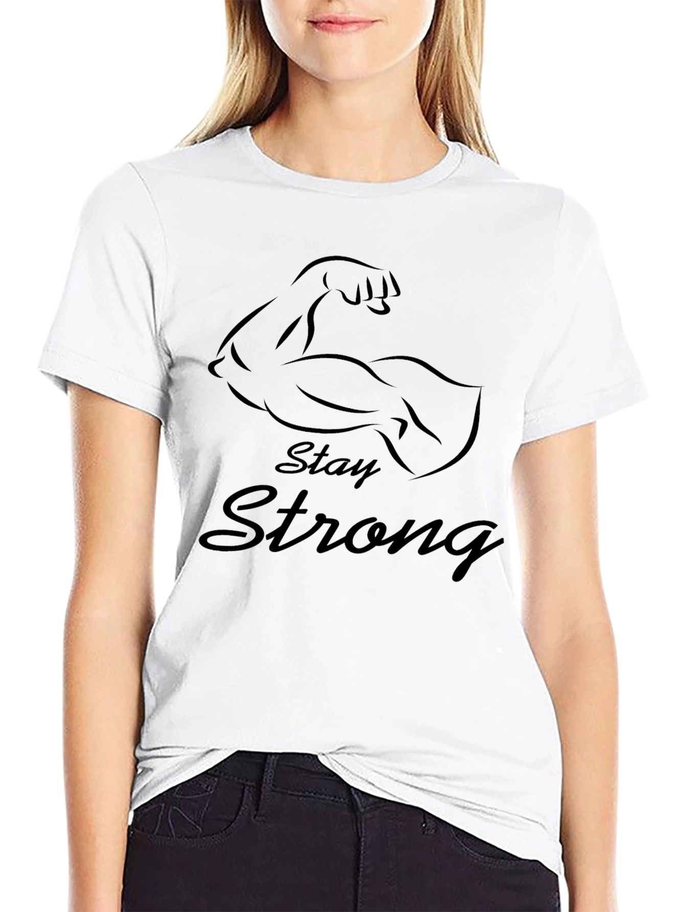Stay Strong Graphic Tee - Mens Black T-Shirt