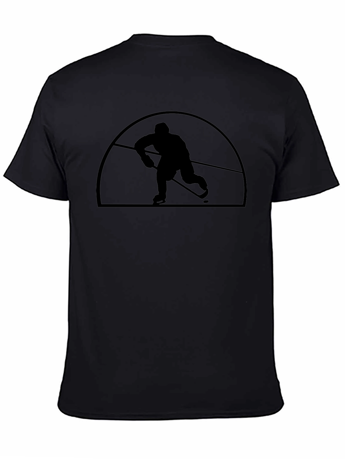 Hockey Player Silhouette Graphic T-Shirt