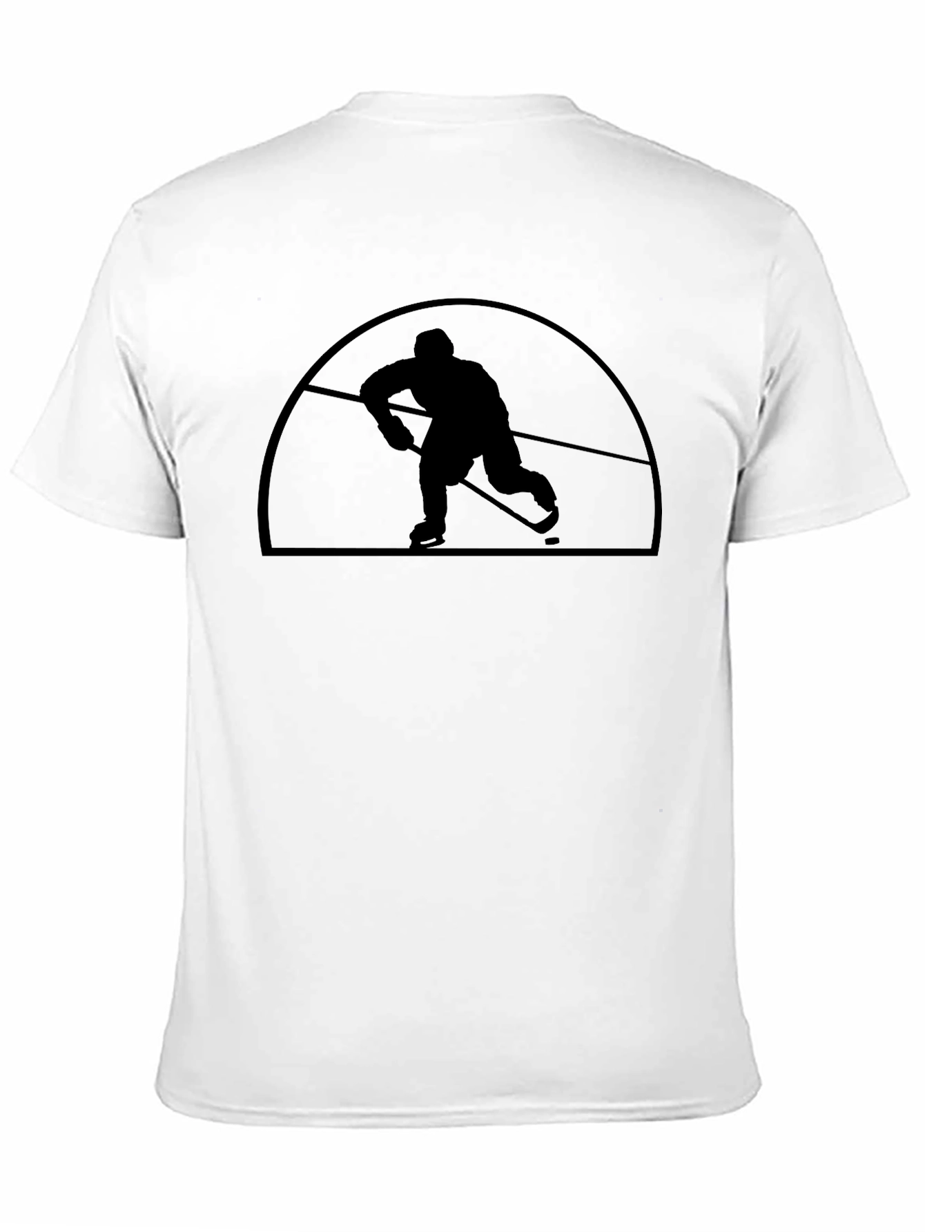 Hockey Player Silhouette Graphic T-Shirt