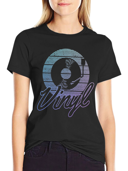 Retro Vinyl Record Graphic T-Shirt