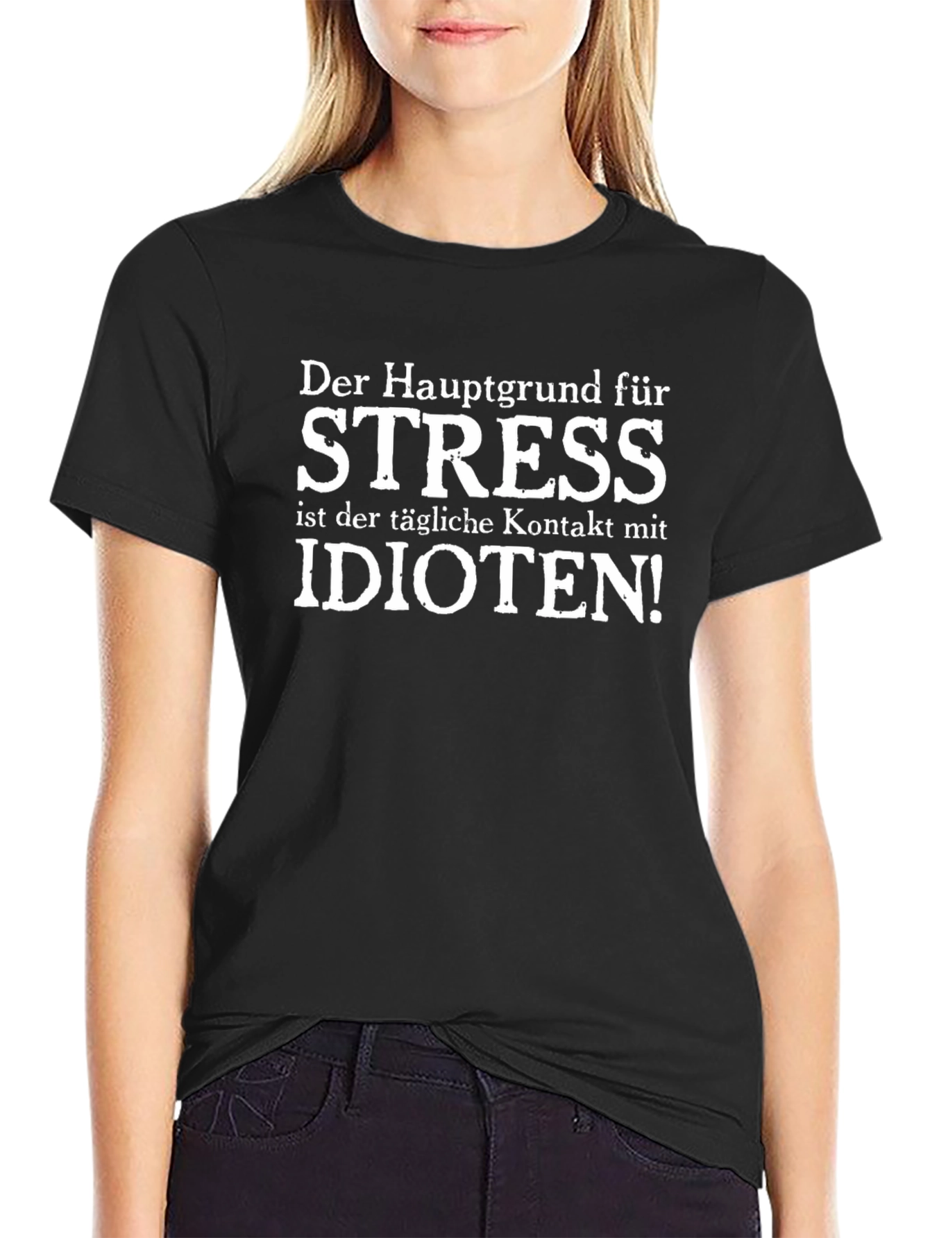 Stress Idioten T-Shirt - Funny German Saying
