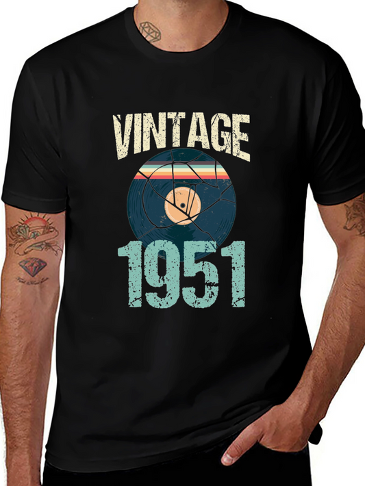 Vintage 1951 Vinyl Record Graphic T-Shirt