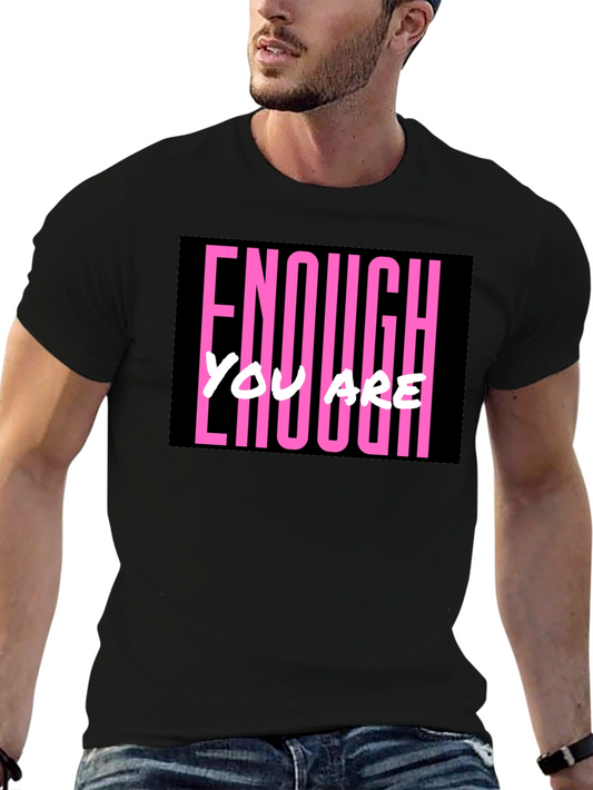 Enough You Are Enough Black Graphic Tee