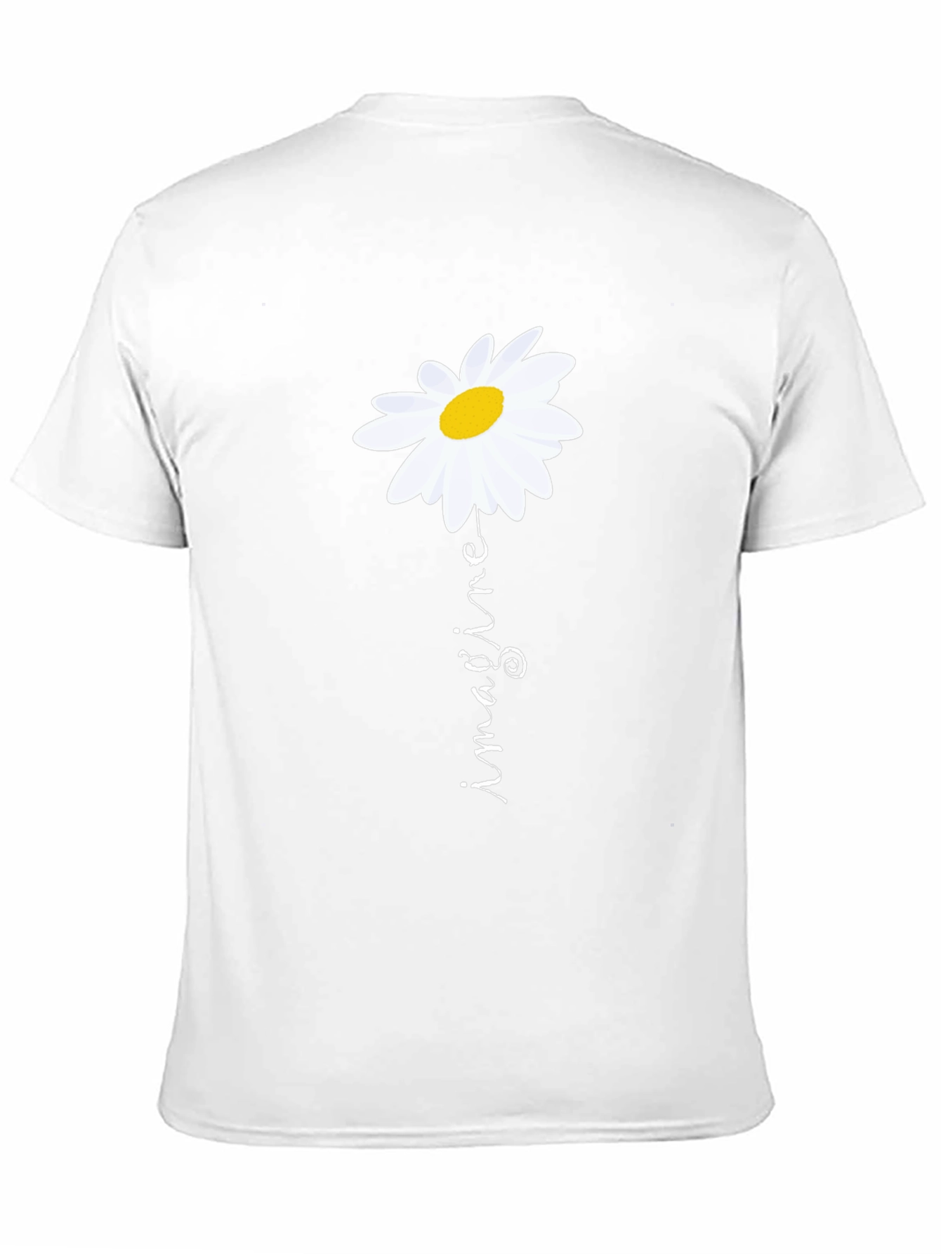 Imagine Daisy Graphic Tee - Unisex Black T-Shirt