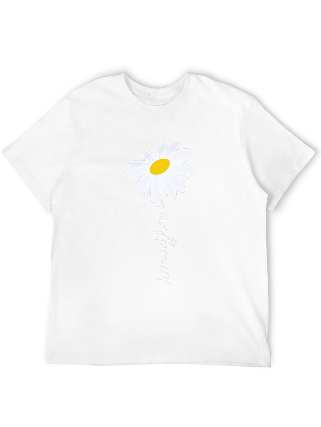 Imagine Daisy Graphic Tee - Unisex Black T-Shirt