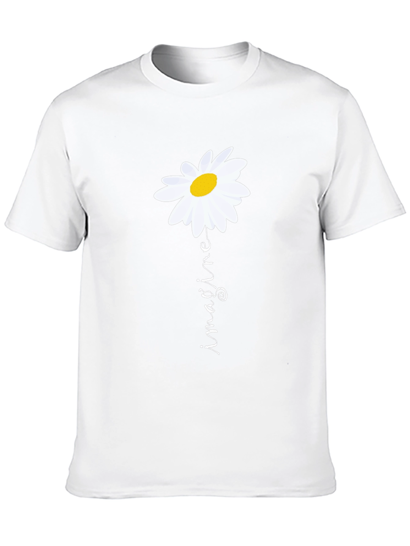 Imagine Daisy Graphic Tee - Unisex Black T-Shirt