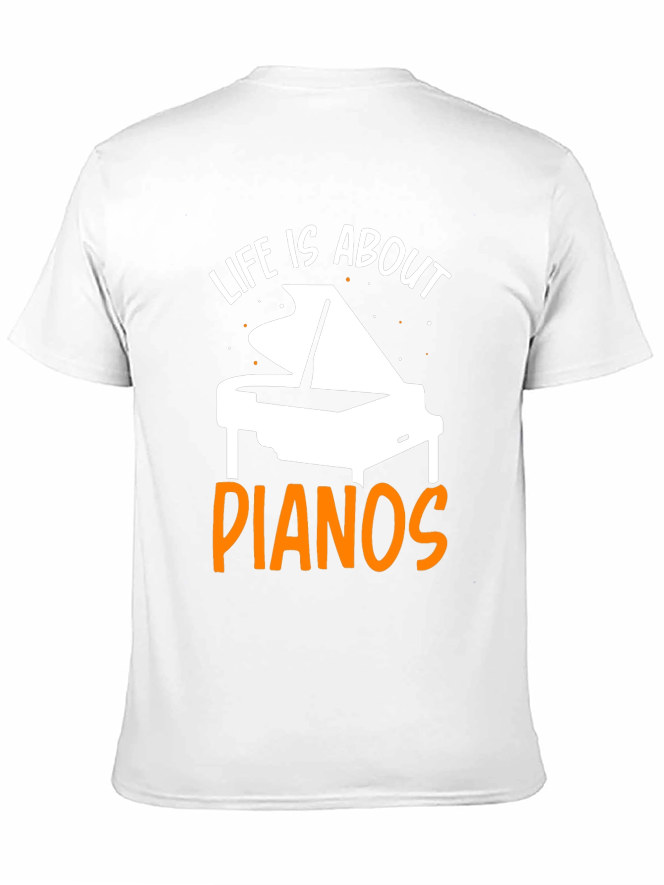 Life Is About Pianos Black T-Shirt