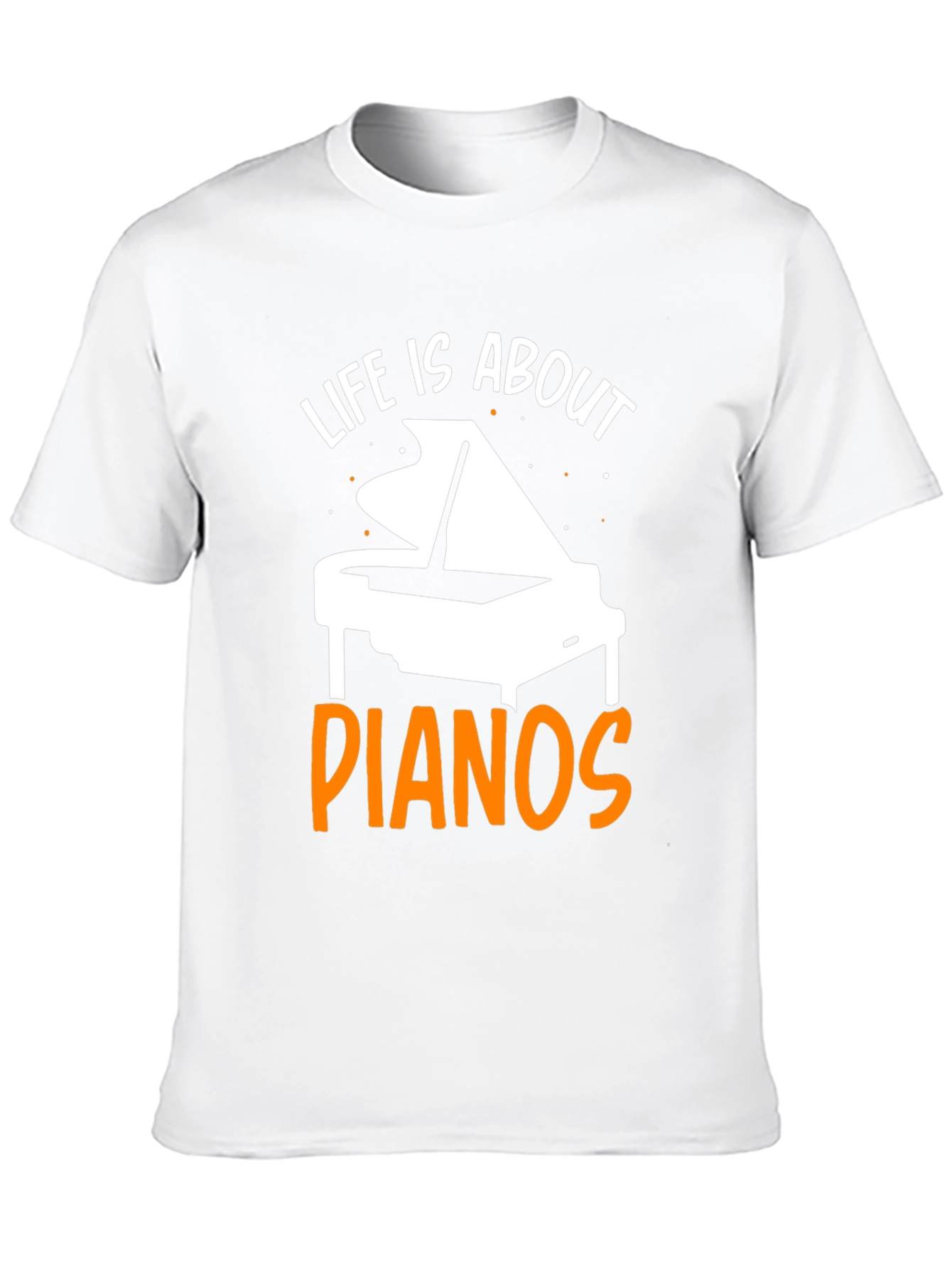 Life Is About Pianos Black T-Shirt