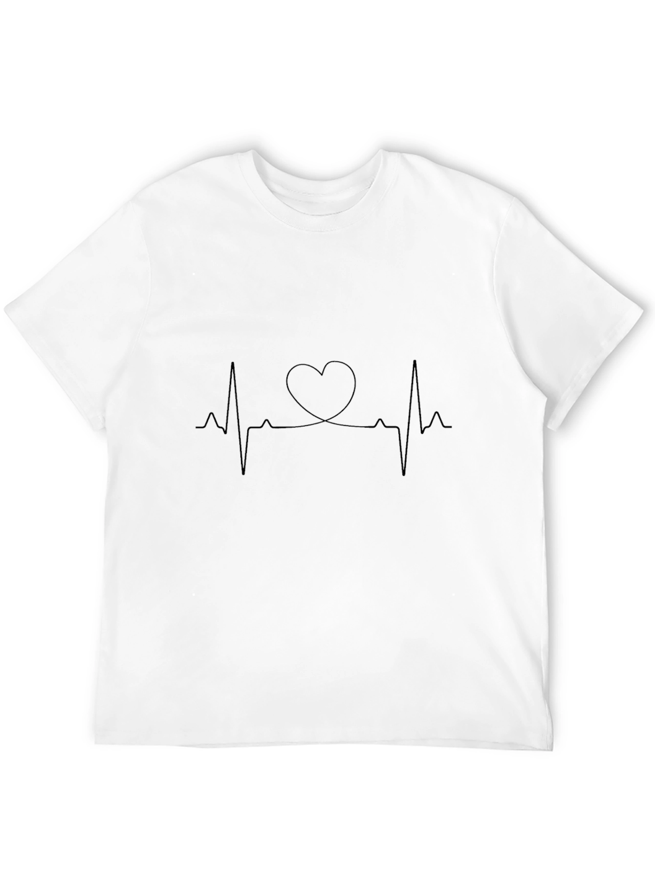 Heartbeat Heart Line Art T-Shirt