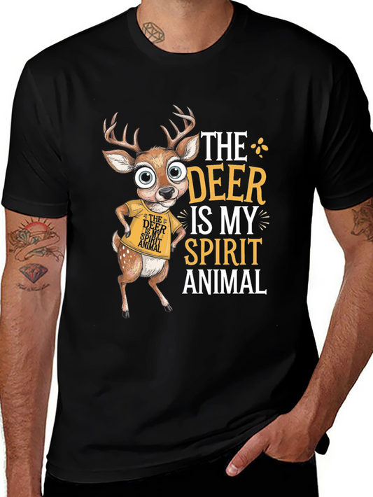 Deer Spirit Animal Graphic T-Shirt - Funny Deer Lover Tee