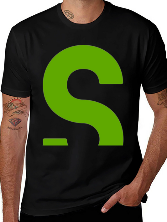Green S Logo Black T-Shirt