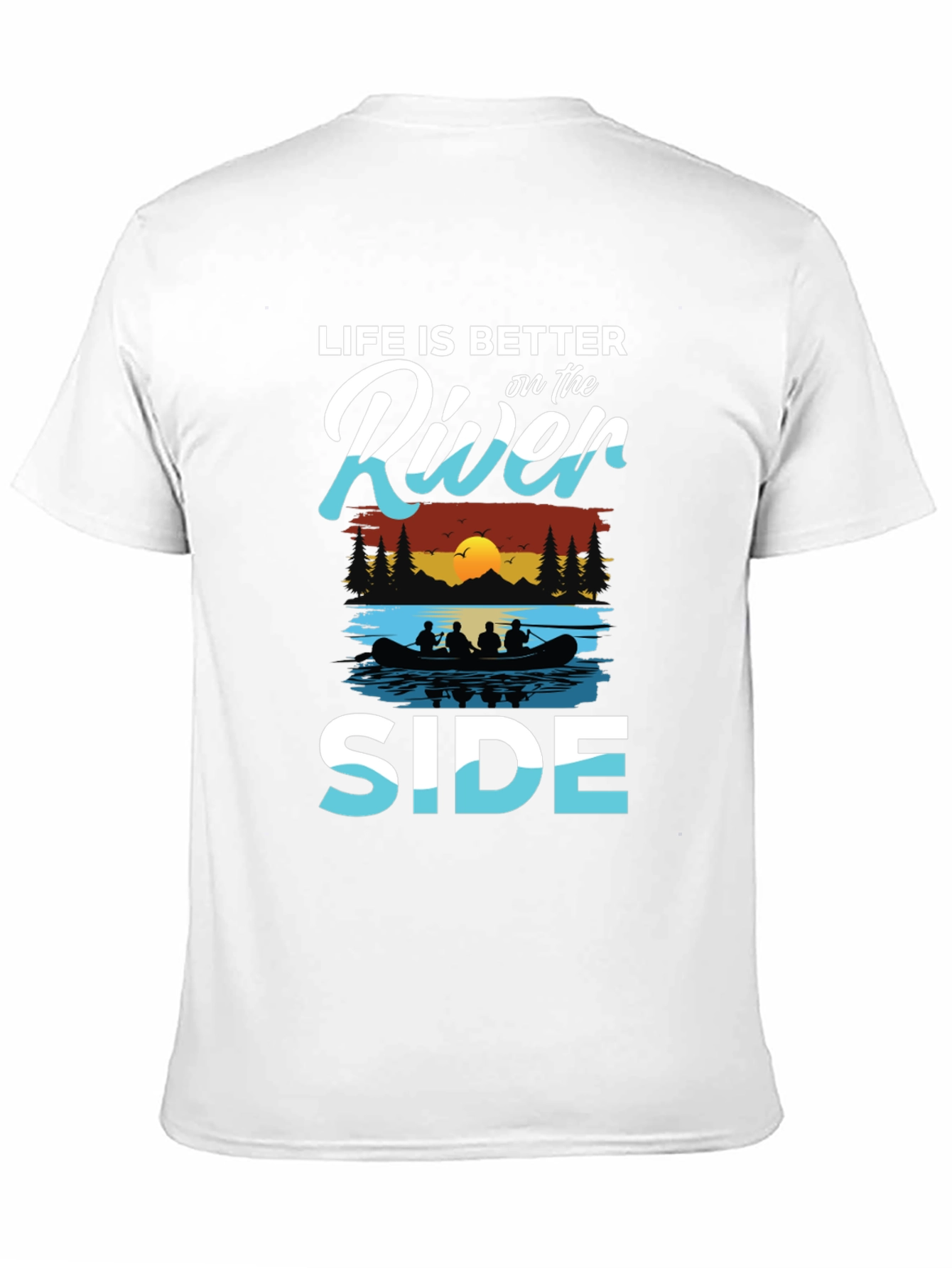 Life is Better River Side Graphic T-Shirt